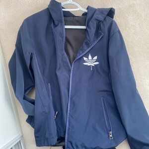 Navy Blue Windbreaker Jacket